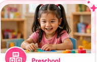 Preschool child building with blocks